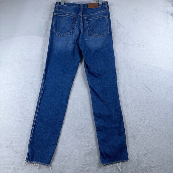 Madewell 10" High-Rise Roadtripper Jeans Raw-Hem Womens Waterford Wash Size W26 - Picture 2 of 12